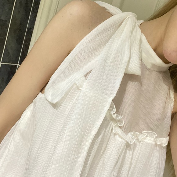 Zara sheer tied tank top - Picture 2 of 6